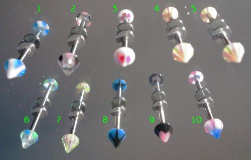 Labret Tragus Monroe - Lippen Piercing Candy Spike 18G 1.0mm